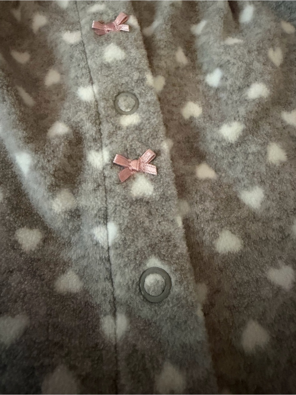 Carter's Purple Floral & Gray Heart Fleece Sleepers - Picture 6 of 6